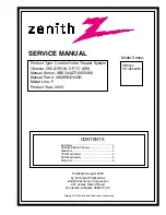 Предварительный просмотр 1 страницы Zenith XBS344 Series Service Manual