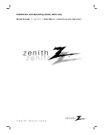 Предварительный просмотр 1 страницы Zenith XBV323 Series Installation And Operating Manual