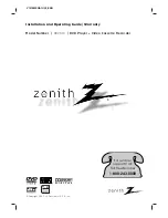 Zenith XBV613 - DVD/VCR Combination Installation And Operating Manual preview