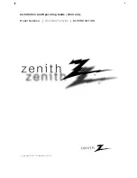 Zenith Z44SZ80 Series Installation And Operating Manual preview