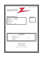 Zenith Z50PX2D - 50" Plasma HDTV Service Manual preview