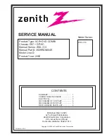 Preview for 1 page of Zenith ZDX-313 Service Manual