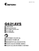 Zenoah G621AVS Owner'S Manual preview