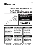 Zenoah HBZ2600 Operator'S Manual preview