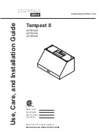 Zephyr Tempest II AK7500ASX Use, Care And Installation Manual предпросмотр