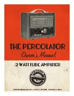 Предварительный просмотр 1 страницы Zeppelin THE PERCOLATOR Owner'S Manual