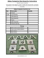 Preview for 2 page of Zest Abbey Companion Seat Assembly Instructions