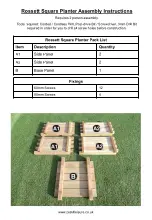 Предварительный просмотр 2 страницы Zest4Leisure Rossett Square Planter Assembly Instructions