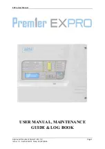 Предварительный просмотр 1 страницы Zeta Premier EXPRO User Manual, Maintenance Manual & Log Book