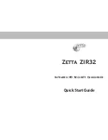 Предварительный просмотр 1 страницы Zetta ZIR32 Quick Start Manual