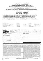 Preview for 2 page of ZF Marine ZF 305 Series Operating Manual