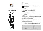 Предварительный просмотр 1 страницы Zico ZI-9100 Operating	 Instruction