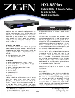 Preview for 1 page of Zigen HXL-88Plus Quick Start Manual