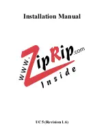 ZipRip UC5 Installation Manual preview