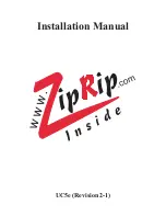 ZipRip UC5E Installation Manual preview