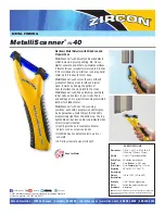 Предварительный просмотр 3 страницы Zircon MetalliScanner m40 Manual