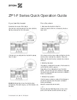 Preview for 1 page of Ziton zp1-f Series Quick Operation Manual