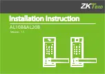 ZKTeco AL10B Installation Instruction preview