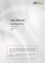 ZKTeco FaceKiosk-H10A User Manual preview