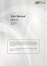 ZKTeco MB10-VL User Manual preview