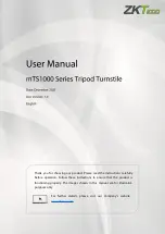 Preview for 1 page of ZKTeco mTS1000 Series User Manual