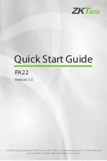 ZKTeco PA22 Quick Start Manual preview