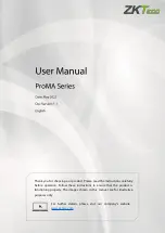 ZKTeco ProMA Series User Manual предпросмотр