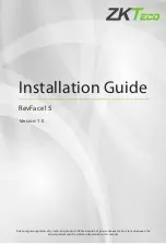 ZKTeco RevFace15 Installation Manual preview