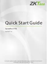 ZKTeco SpeedFace-V3L Quick Start Manual preview