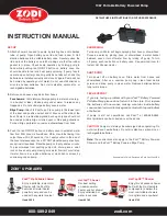 Zodi 1067 Instruction Manual preview