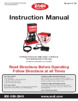 Предварительный просмотр 1 страницы Zodi 6125 Instruction Manual