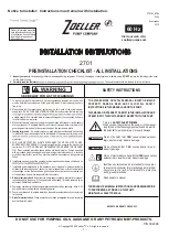 Preview for 1 page of Zoeller 2701 Installation Instructions Manual