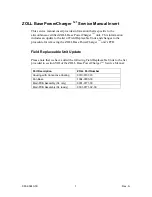Preview for 3 page of ZOLL Base PowerCharger 1x1 Service Manual