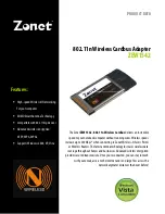 Preview for 1 page of Zonet ZEW1542 Product Data