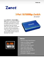 Preview for 1 page of Zonet ZFS3015P Product Data