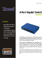 Zonet ZFS3308E Product Data preview