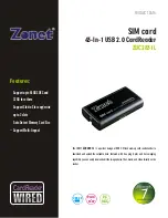 Zonet ZUC2831L Product Data preview